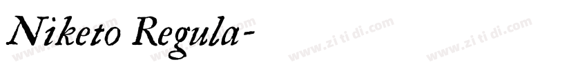 Niketo Regula字体转换